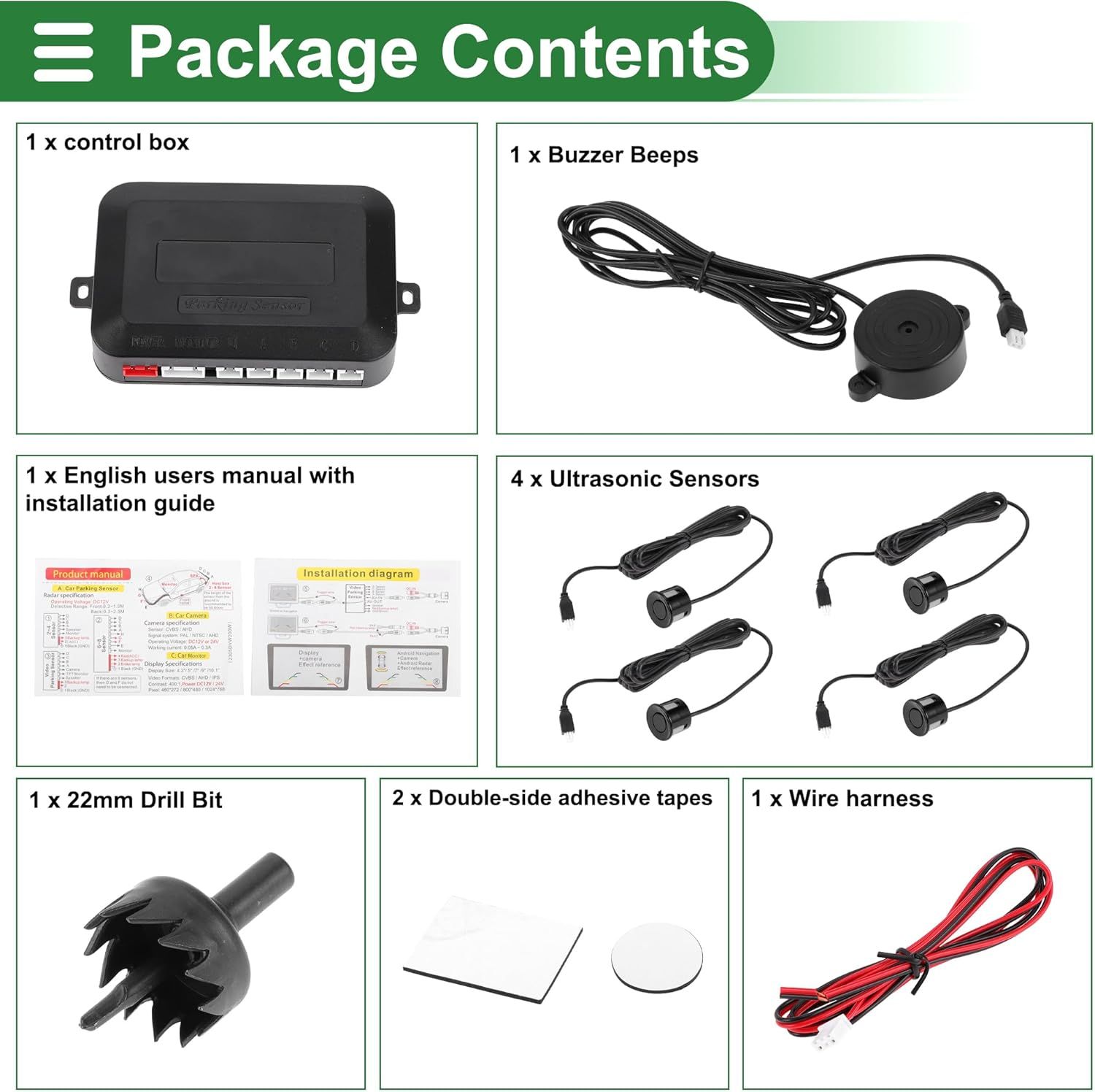 Car reversing sensor, auto parking system reversing radar, automotive replacement use, vehicle maintenance accessory - Image 8