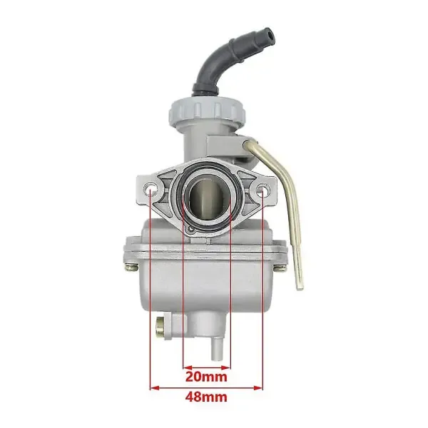 Pz20 Carburetor for 50cc 70cc 90cc 110cc 125cc 4-stroke Engine, Metal material, engine fuel mixing replacement, Silver Color - Image 2