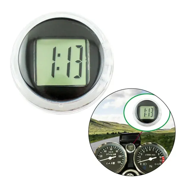 Universal Motorcycle Watch Accessories Watch Digital Watch Black, ABS + Rubber material, automotive replacement use, Black Color - Image 3