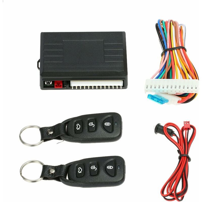 Car Central Locking, Universal Central Remote Control Box Kit, Keyless Entry System with Car Door Lock with Trunk Release Button - Image 2