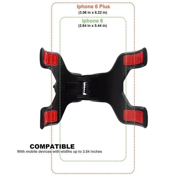 Mobile Phone Holder with Suction Cup for Car Black, ABS + PVC material, dashboard mounting, stable phone or GPS support, Black Color - Image 3