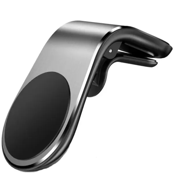 Magnetic Mobile Phone Holder for Car Silver, Silicone material, dashboard mounting, stable phone or GPS support, Black/Silver Color Options - Image 1