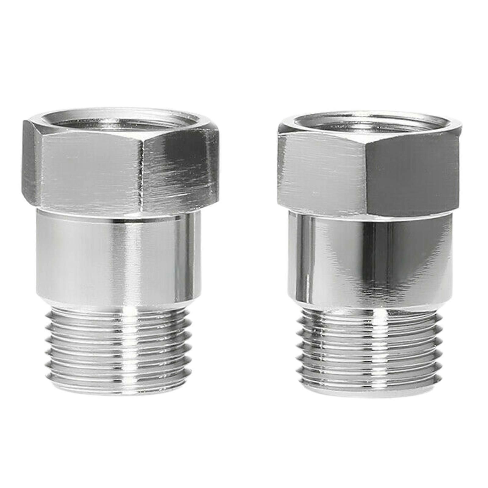 2 pcs O2 Sensor Spacer Thread Universal M18 X 1.5 Car Engine Light Oxygen Sensor Extension Adapter for Vehicle, Metal material - Image 1