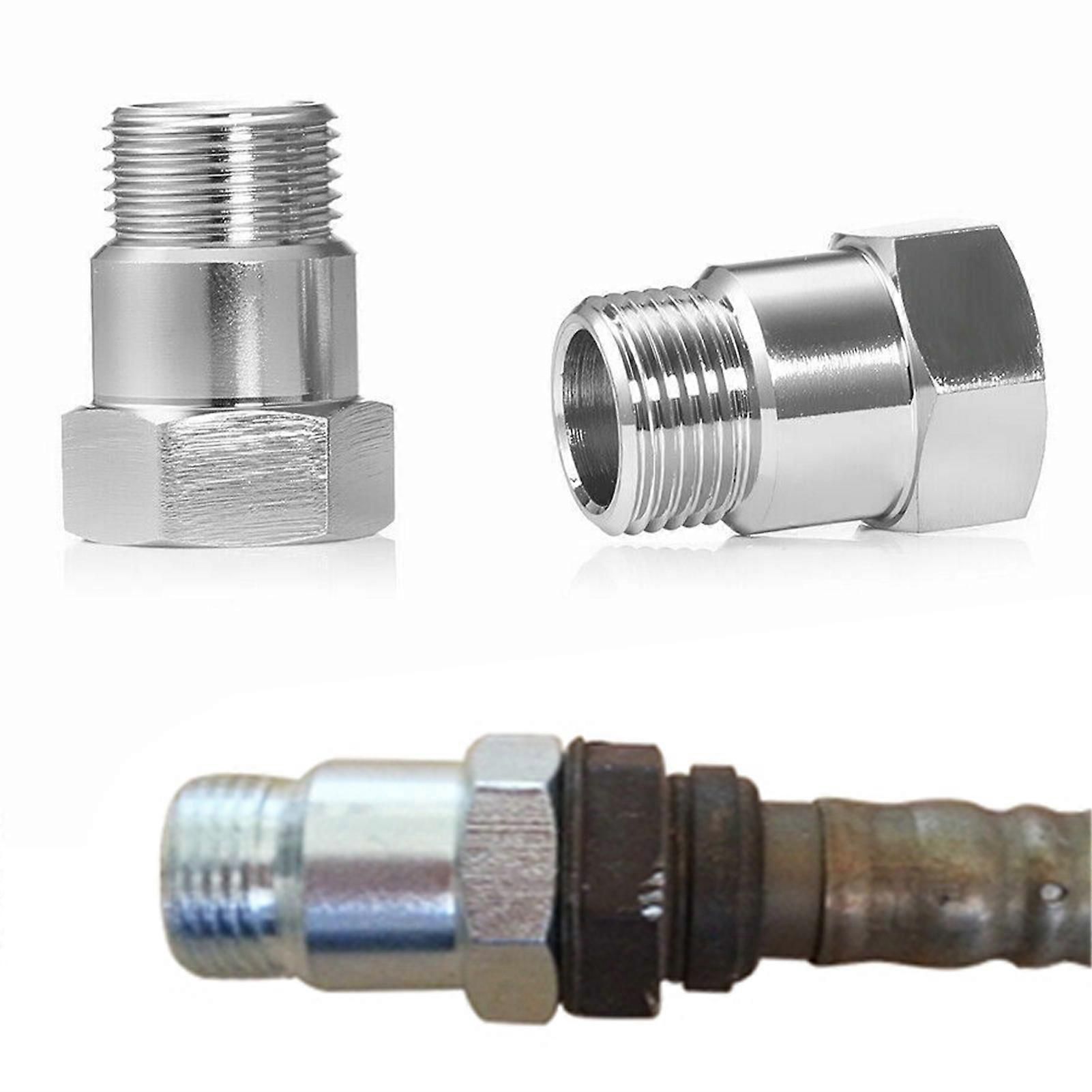 2 pcs O2 Sensor Spacer Thread Universal M18 X 1.5 Car Engine Light Oxygen Sensor Extension Adapter for Vehicle, Metal material - Image 3