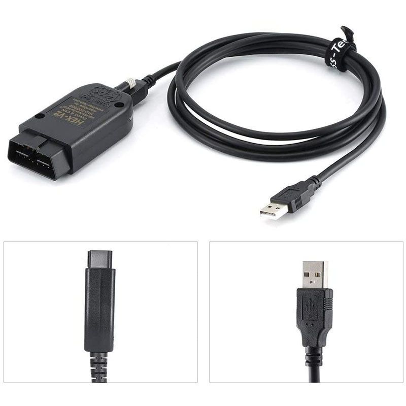 HEX V2 VCDS VAG COM 25.3 5053 Diagnostic Cable for VW/AUDI/Skoda/Seat Auto Reader USB Scanner Cable (English), ABS material - Image 2