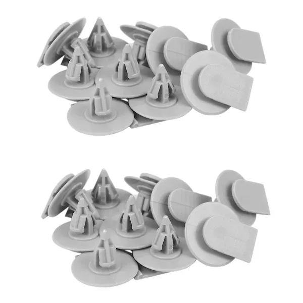 20x Fender Flare Moulding Panel Trim Clips For Mini Cooper Gray, Plastic material, direct exterior replacement, Grey Color - Image 1