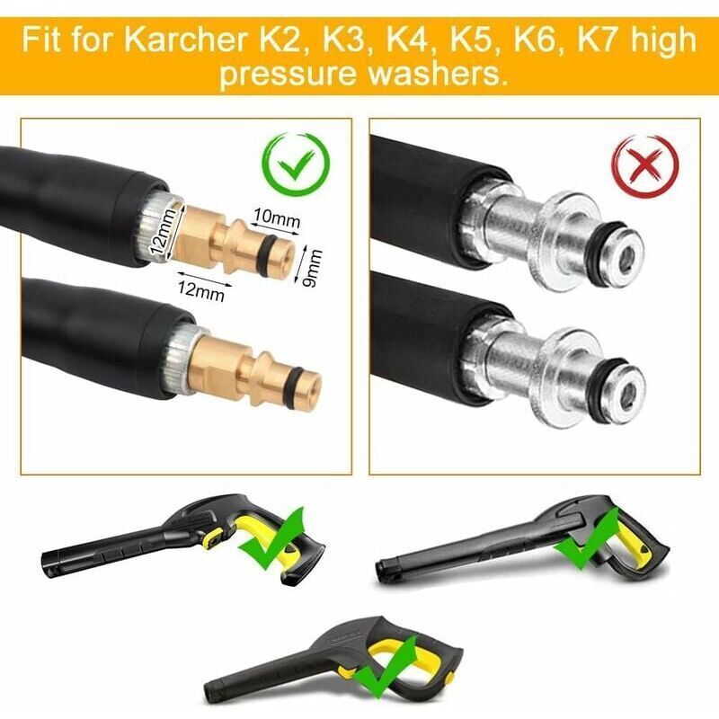 Replacement Hose for Karcher K2 K3 K4 K5 K6 K7 Pressure Washer High Pressure Cleaning Hose Quick Connector and Quick Release (6m), Black Color - Image 4