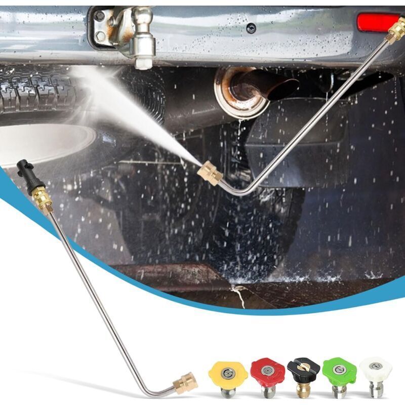 Angled Spray Lance, Underbody Wash Lance Compatible with Karcher K2 K3 K4 K5 K6 K7 Pressure Washer, Gutter Cleaning Kit - Image 5