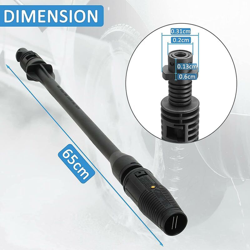 High pressure washer lance 150bar accessory for karcher k2 k3 k4 k5 k6 k7 with adjustable nozzle, car washing and detailing - Image 2