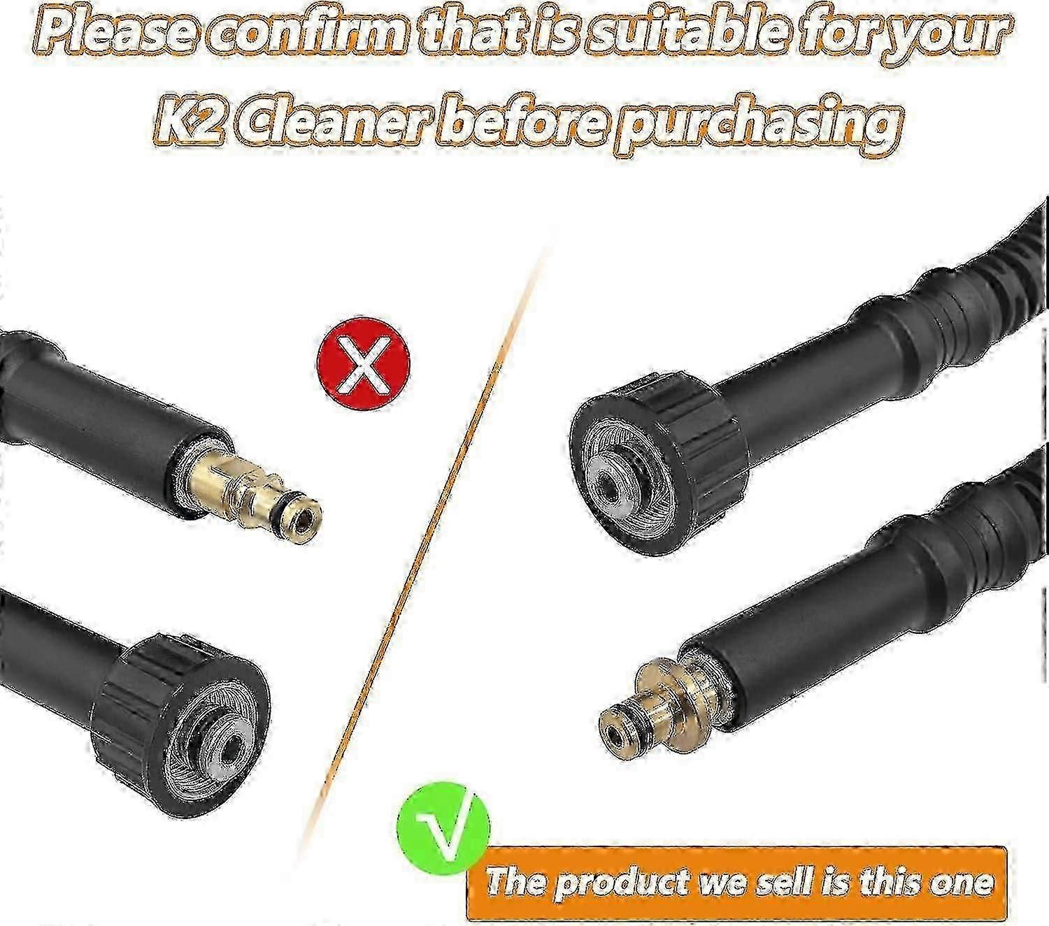 Karcher K2 Old Model High Pressure Washer Hose 6m med M22 14mm Connection 0905, Rubber material, car washing and detailing - Image 3