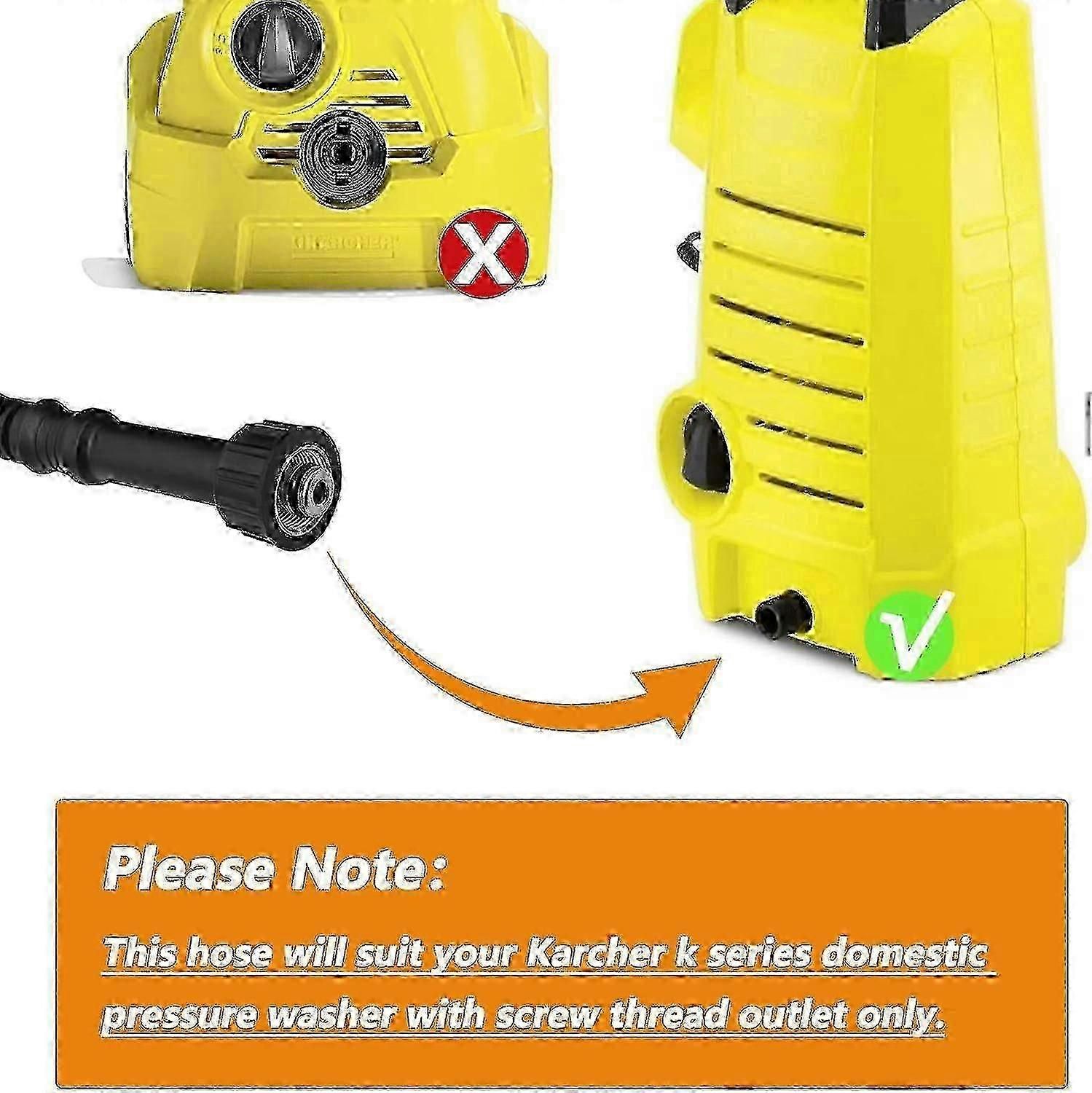 Karcher K2 Old Model High Pressure Washer Hose 6m med M22 14mm Connection 0905, Rubber material, car washing and detailing - Image 5
