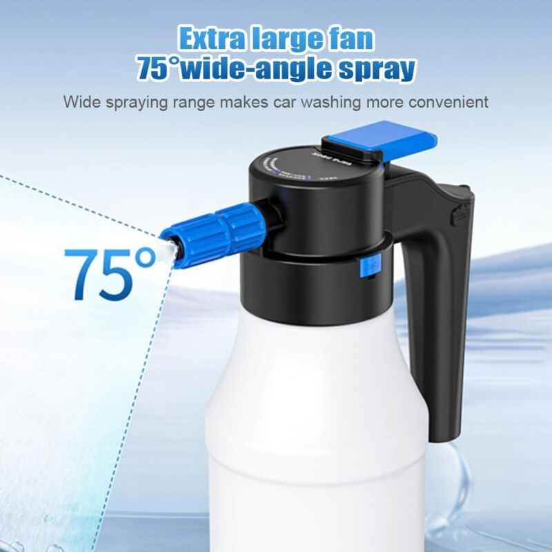 1.5L Electric Car Foam Sprayer Large Capacity Car Foam Sprayer High Pressure Washer Foam Cannon for Gardening, PE + Copper material - Image 2