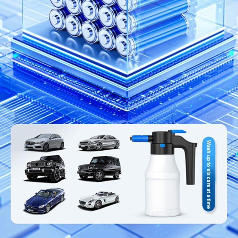 1.5L Electric Car Foam Sprayer Large Capacity Car Foam Sprayer High Pressure Washer Foam Cannon for Gardening, PE + Copper material - Image 3