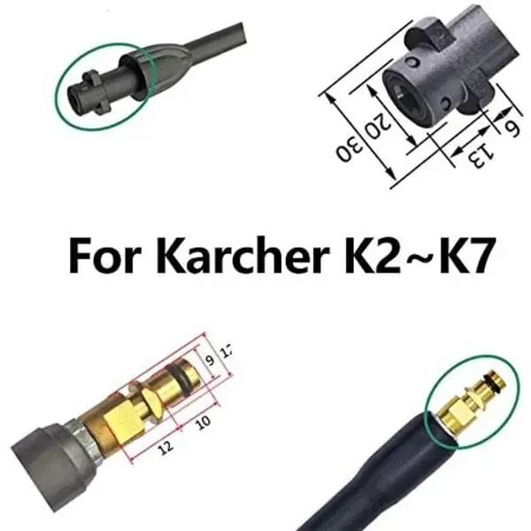 High Pressure Spray Gun with Trigger for Karcher K2 K3 K4 K5 K6 K7 Pressure Washer, Brass Nozzle, 2100 PSI Rating - Image 3