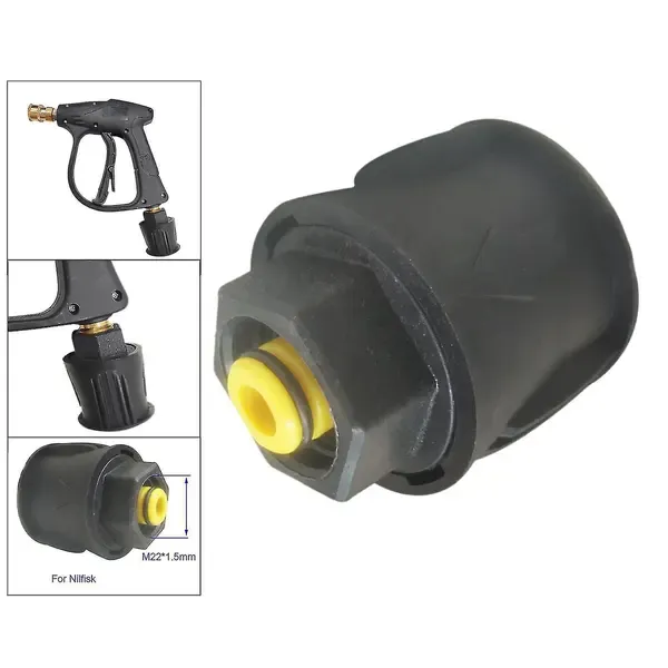 High Pressure Washer Adapter Set, M22 Quick Connect Coupling Kit for Nilfisk Accessories, Plastic Material, 5 x 3 cm Size - Image 1