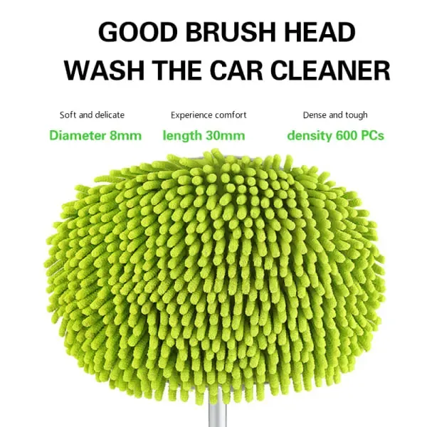 Microfiber Car Wash Brush Mop Extendable Long Handle Scratch-Free Removable and Washable Cover for Car Replace Spare Head Cover - Image 3