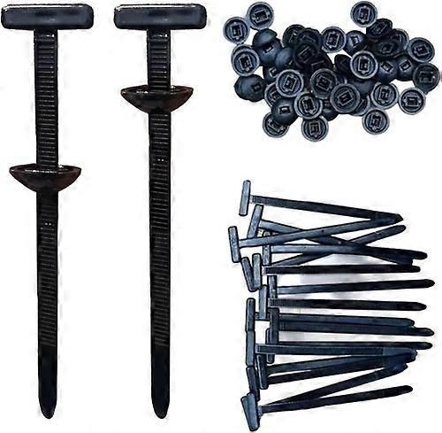 Nylon Universal Cable Tie Buckle, 10-100 pin and button cable ties self-locking 100 pcs, automotive replacement use, Black Color - Image 1