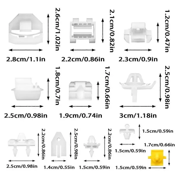 Side Panel Clip Kit Side Door Panel Retaining Clip for 190 W201 190E, Plastic material, direct exterior replacement - Image 2