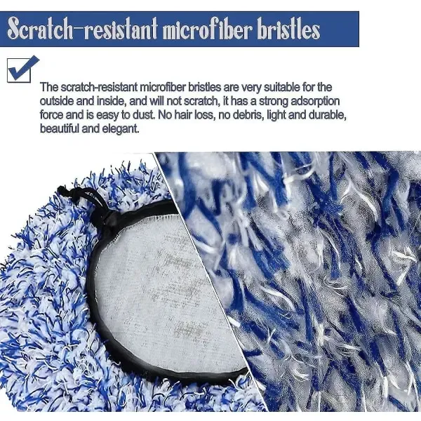Brush Cover Microfiber Car Brush Cover Compatible Sb Washing Brush Soft Brush Cover Compatibility with Car Wash Cleaning Car Care(Blue), Blue Color - Image 3