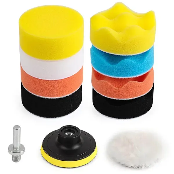 11-piece 80 mm polishing pad polishing sponge drill polishing set with M1, car washing and detailing, polishing or foam cleaning - Image 1