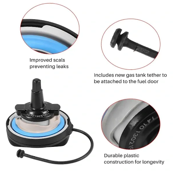 16117222391 Car Fuel Tank Cap for X1 X2 X3 X4 X5 X6 E39 E46 E60 E63 E65 E66 E70 E71 E90 F01 Black, Plastic material, Black Color - Image 2