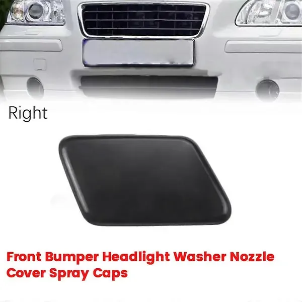 Compatible with Volvo S60 2005-2009 Headlight Washer Nozzle Cover 39993164 Right, Plastic material, direct exterior replacement, Black Color - Image 3