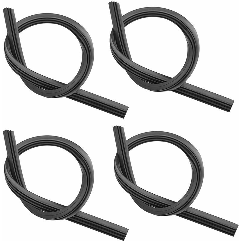 4 pcs Rubber Replacement Wiper Blades, 800mm Universal Windshield Wiper Strips, Replacement Rubber, automotive replacement use - Image 1