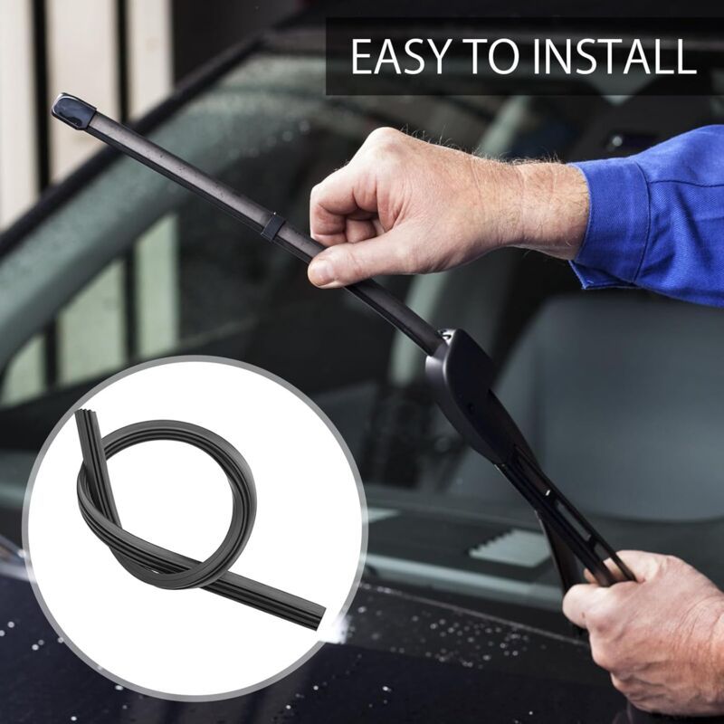 4 pcs Rubber Replacement Wiper Blades, 800mm Universal Windshield Wiper Strips, Replacement Rubber, automotive replacement use - Image 3