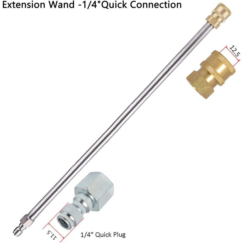 Pack Pressure Washer Extension Wand, Gutter Cleaning Tools, Replacement Telescopic Lance, Window Cleaning Nozzles - Image 3