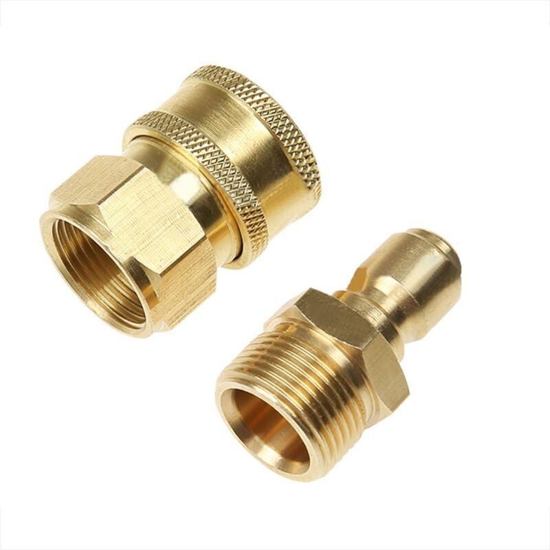 M22 Quick Connect Brass Fittings for High Pressure Washer, Brass + Steel material, car washing and detailing, polishing or foam cleaning - Image 3