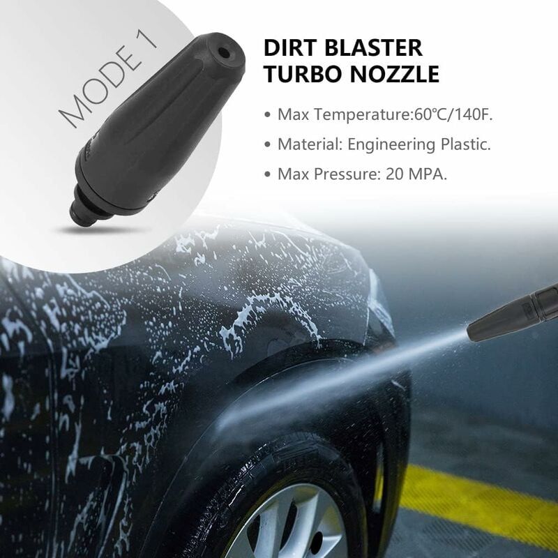 Karcher pressure washer lance dual function rotating nozzle adjustable turbo jet accessory, Engineering Plastic material - Image 3