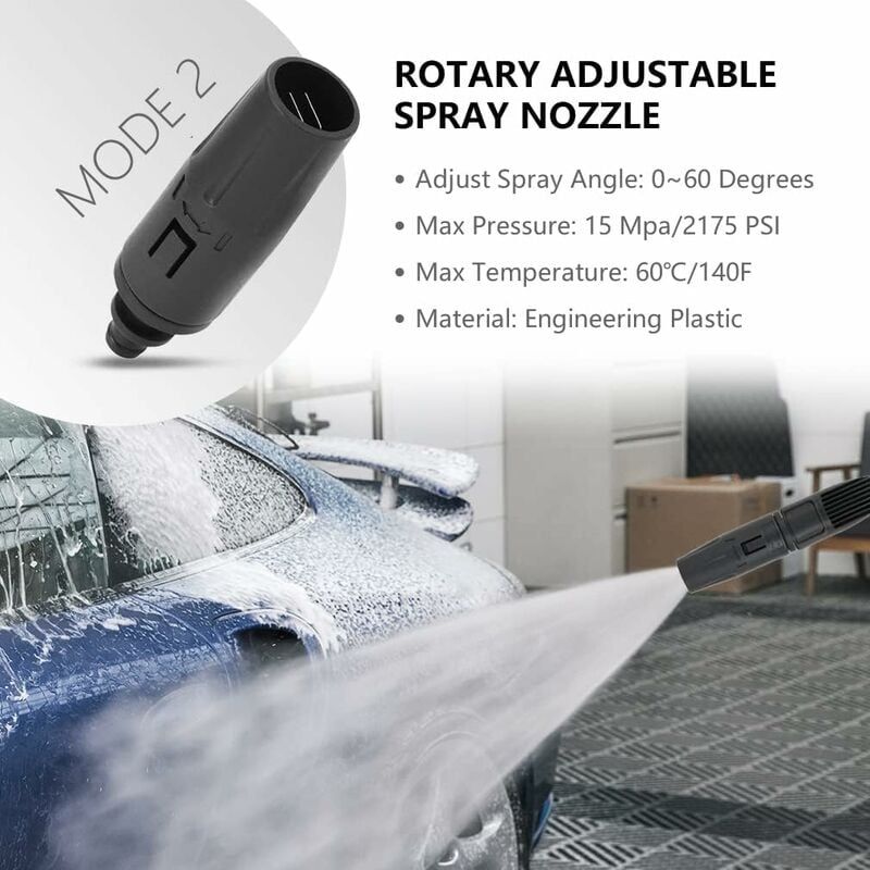 Karcher pressure washer lance dual function rotating nozzle adjustable turbo jet accessory, Engineering Plastic material - Image 4