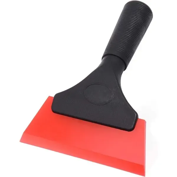 Small rubber squeegee 5 inch window squeegee red, 1, Silicone + Rubber material, automotive replacement use, vehicle maintenance accessory, Red Color - Image 1