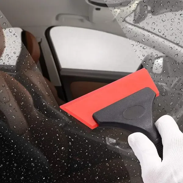 Small rubber squeegee 5 inch window squeegee red, 1, Silicone + Rubber material, automotive replacement use, vehicle maintenance accessory, Red Color - Image 3
