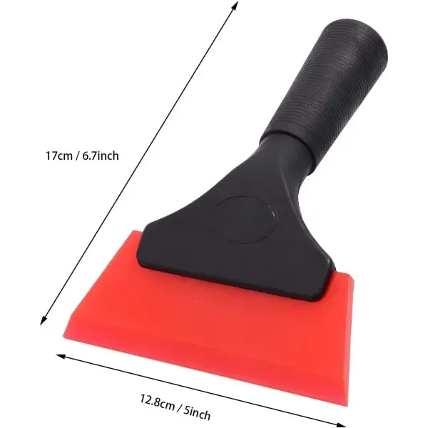 Small rubber squeegee 5 inch window squeegee red, 1, Silicone + Rubber material, automotive replacement use, vehicle maintenance accessory, Red Color - Image 4