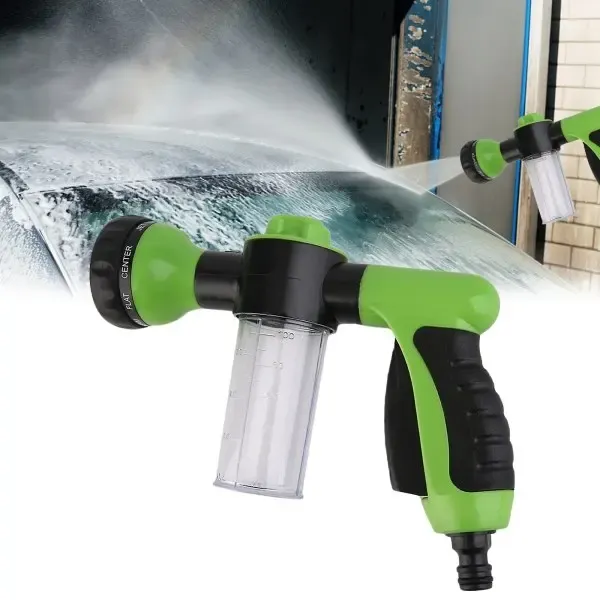 Water Hose Nozzle Car Wash Garden High Pressure Sprinkler Fo green one size, Engineering Plastic material, car washing and detailing, Green Color - Image 1