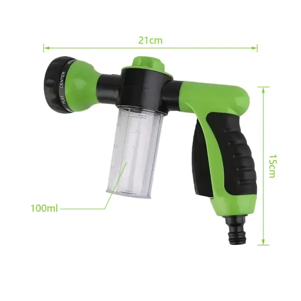 Water Hose Nozzle Car Wash Garden High Pressure Sprinkler Fo green one size, Engineering Plastic material, car washing and detailing, Green Color - Image 3