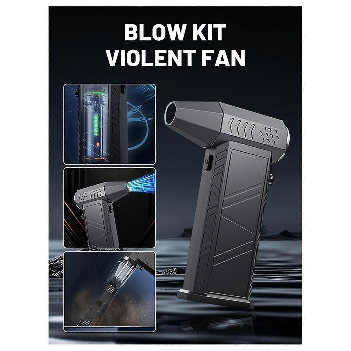 Turbo Jet Fan 300000RPM Powerful Air Blower, Brushless Motor Portable Dust Cleaner for Car Interior, 8000mAh Battery - Image 4