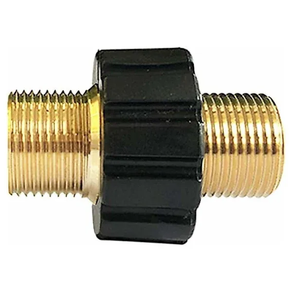 M22 x 1.5 Snabbkopplingsadapter for Slang, Dubbel male, Kompatibel med Karcher HD & HDs Hogtryckstvattar, 14mm Diameter, Brass material - Image 1