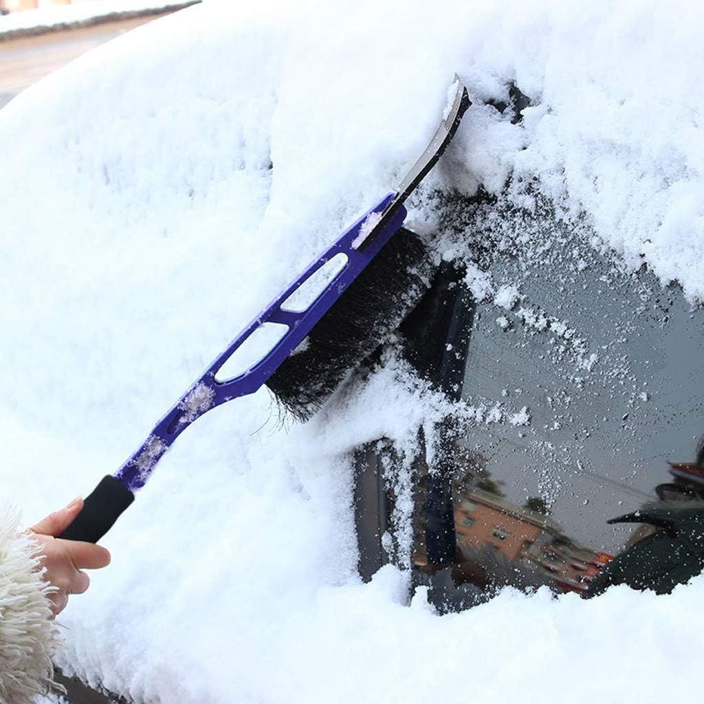 Snow Brush & Ice Scraper Car Brush - 2 in 1 Snow Brush Shovel Removal Automatic Snow Removal Car Windshield Clean Tools, Aluminum + Plastic material - Image 2
