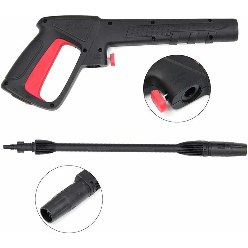 High pressure water gun for AR/Black&Deck/Bosch AQT car washer, car washing and detailing, polishing or foam cleaning, Black/Blue Color Options - Image 2