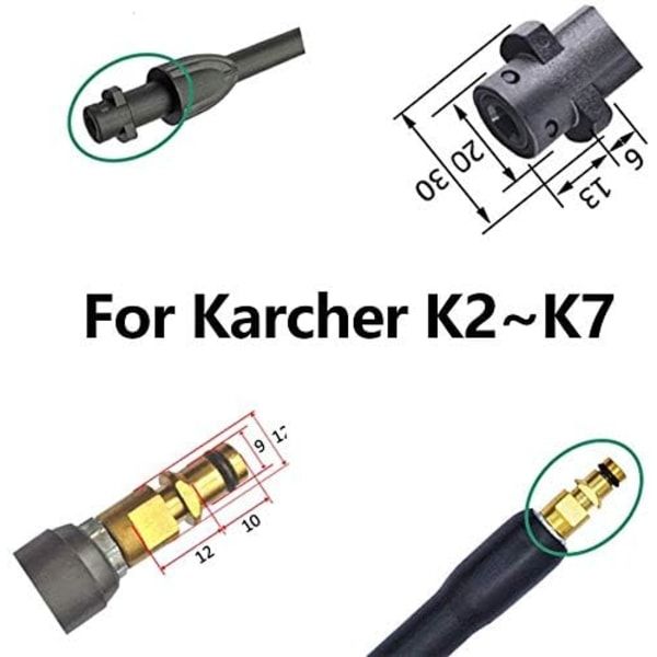 High pressure washer gun for Karcher K2 K3 K4 K5 K6 K7 Karcher, Brass + Plastic material, car washing and detailing - Image 3