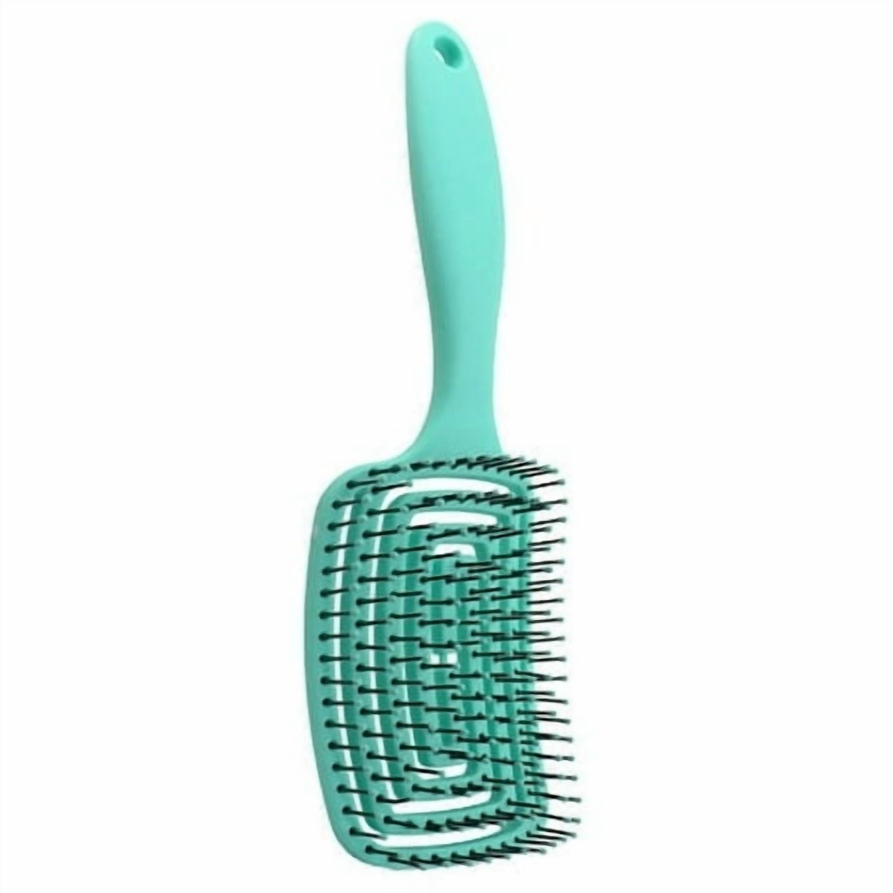 Curved Vented Hair Brushes for Women, Anti Frizz Hair Detangling Brush for Long Thick Curly Hair, Fast Drying Hair Detangler Wet Hair Brush Pink - Image 1