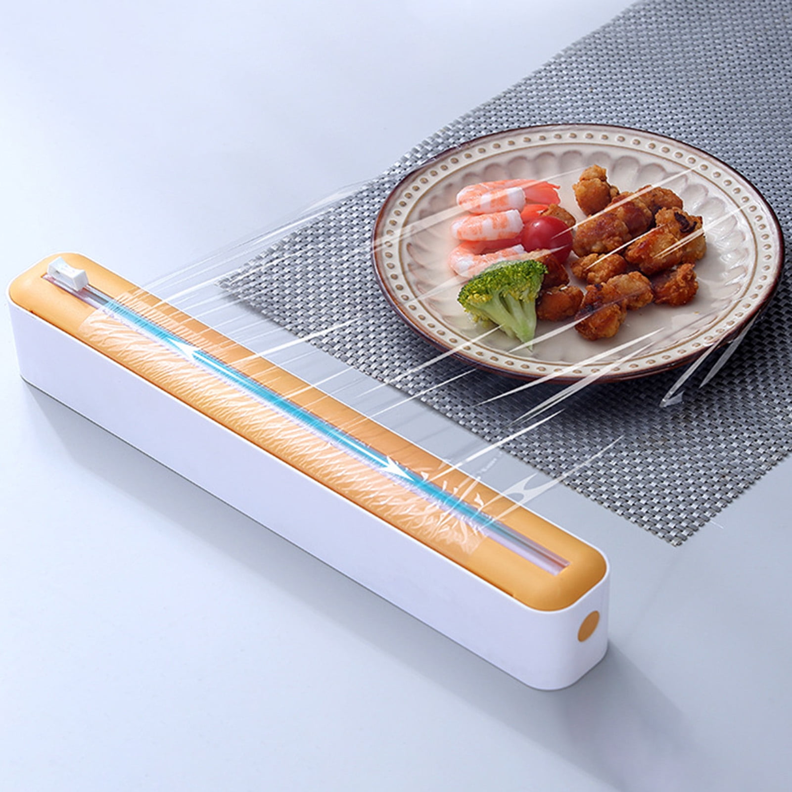 Cling Wrap Cutter - Magnetic Back Design - Two-Way Slider - Plastic Wrap Cutting - Fridge Mounted - Saran Wrap Organizer - Kitchen Tool Yellow - Image 4