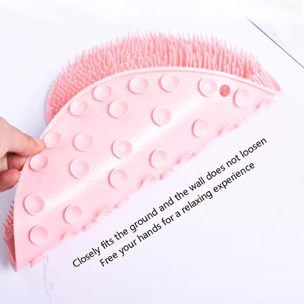 Shower Foot Massager Scrubber, Silicone Bath Massage Cushion Brush Anti-Slip for Lazy Wash Feet, Improves Foot Circulation pink - Image 4