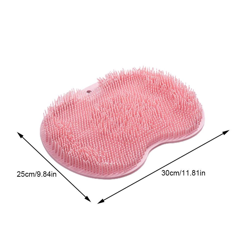 Shower Foot Massager Scrubber, Silicone Bath Massage Cushion Brush Anti-Slip for Lazy Wash Feet, Improves Foot Circulation pink - Image 6