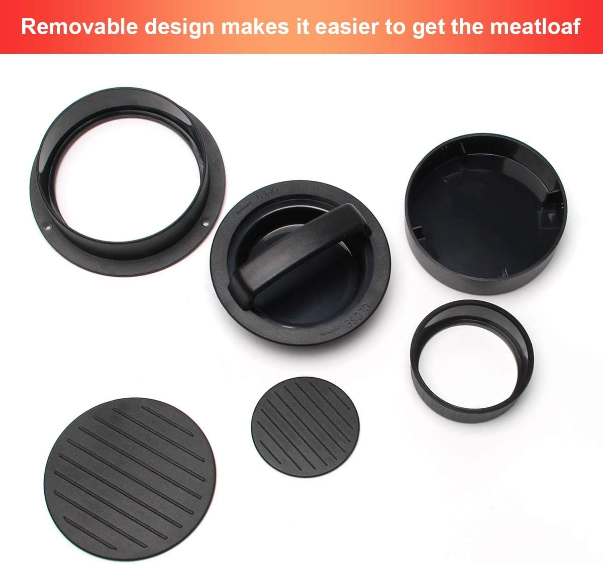 3 in 1 Burger Press Patty Maker,Plutput Hamburger Patty Maker Stuffed Burgers Press with 100p Burger Paper for BBQ Non-Stick Sliders Beef Burger Press (Black) - Image 3