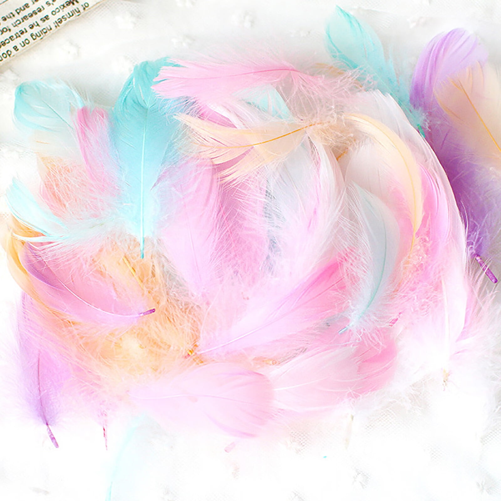 Coopserbil DIY Natural Colourful Craft Feathers (50 Count) 5.0-15.0 cm Natural Colourful - Image 2