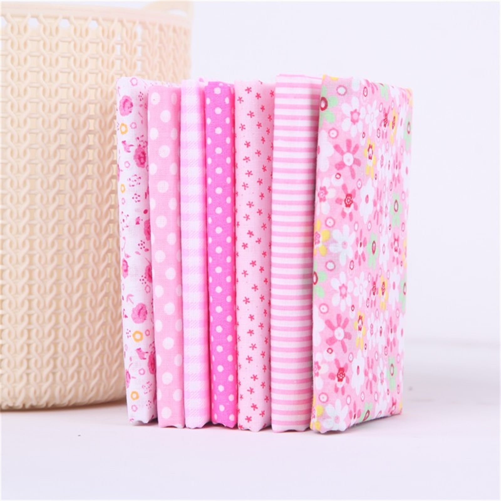 Tdoenbutw clearance Cotton Crafts Fabric Bundle Patchwork Squares Quilting Sewing Patchwork DIY 7PCS 7PC DIY Fabric fall fabric squares clearance sale Multicolor - Image 1