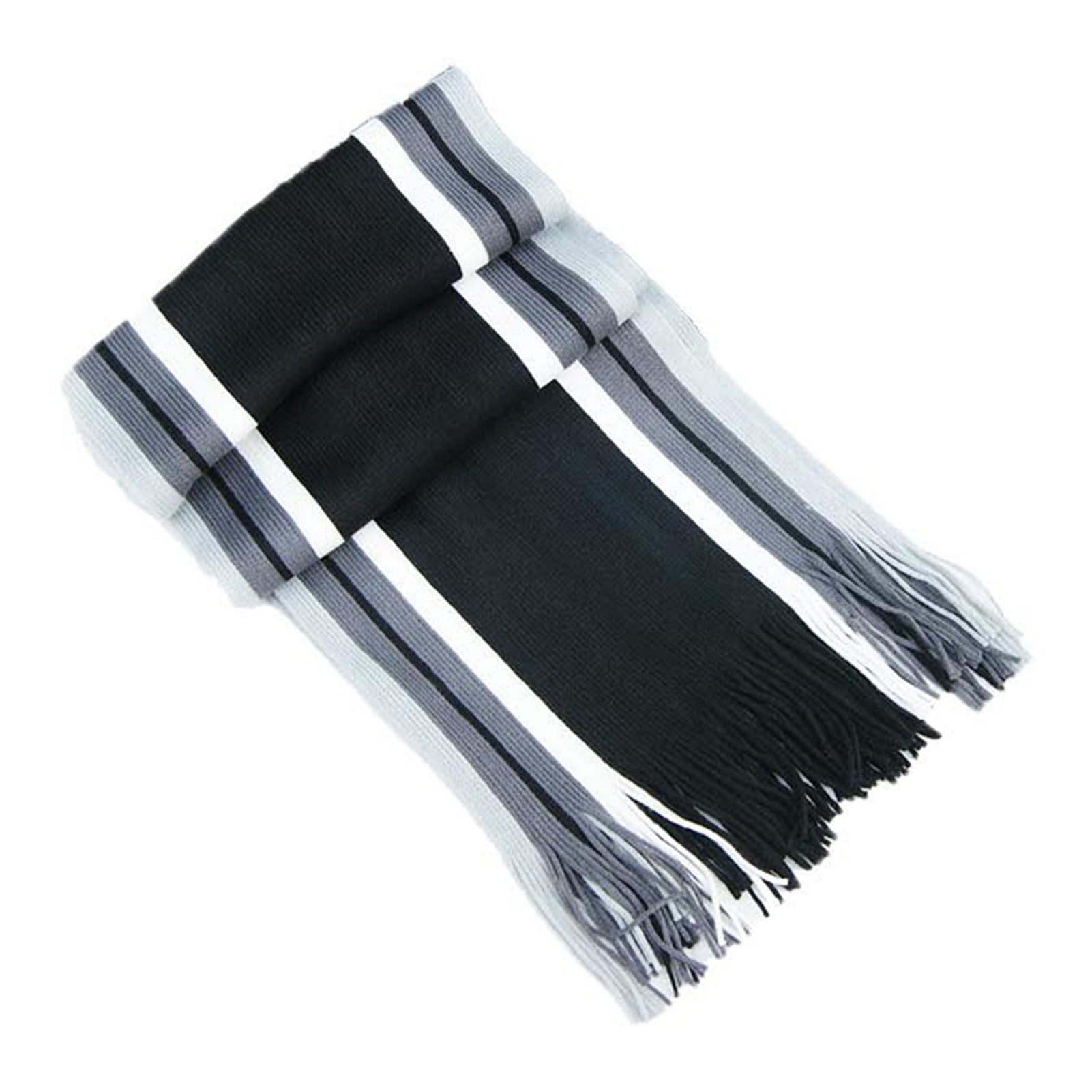 Men's Winter Scarf - Classic Striped Tassel Edge Soft Warm Scarf, Woolen Yarn Knitted Scarf Purple - Image 5